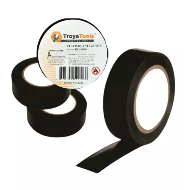 FITA ISOLANTE 20MTS C/10 (50PÇS)-CAERUS