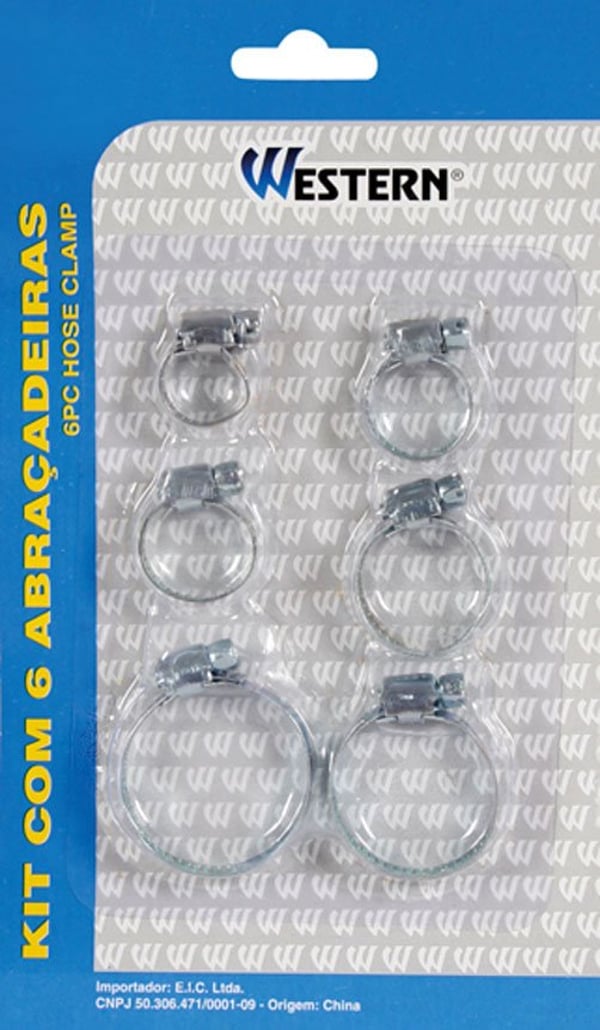 KIT COM 6 ABRAÇADEIRAS (12 PÇs) –  WESTERN [8601]