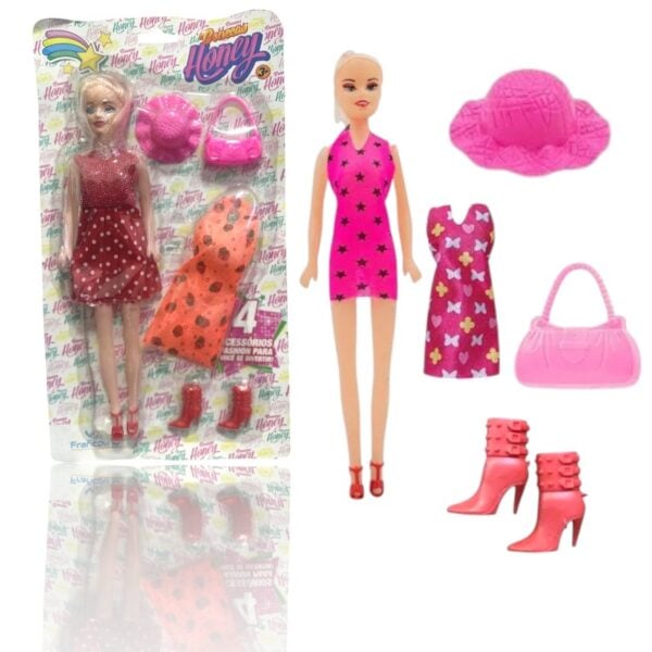 BONECA HONEY C/ACESSÓRIOS (12PÇS)-FRANCOLINO
