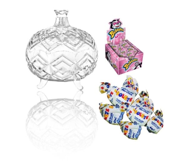 BOMBONIERE DE VIDRO SAMANTHA 390ML (6PÇS)-INGA