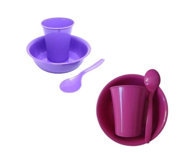 KIT INFANTIL 3PÇS (TIGELA+COPO+COLHER) (12KITS)-MEGAPLAST[MP100/1]