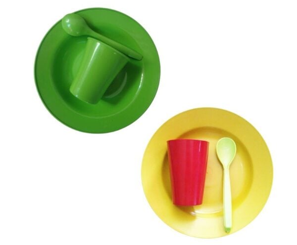 KIT INFANTIL 3PÇS (PRATO+COPO+COLHER) (12KITS)-MEGAPLAST[MP100/2]