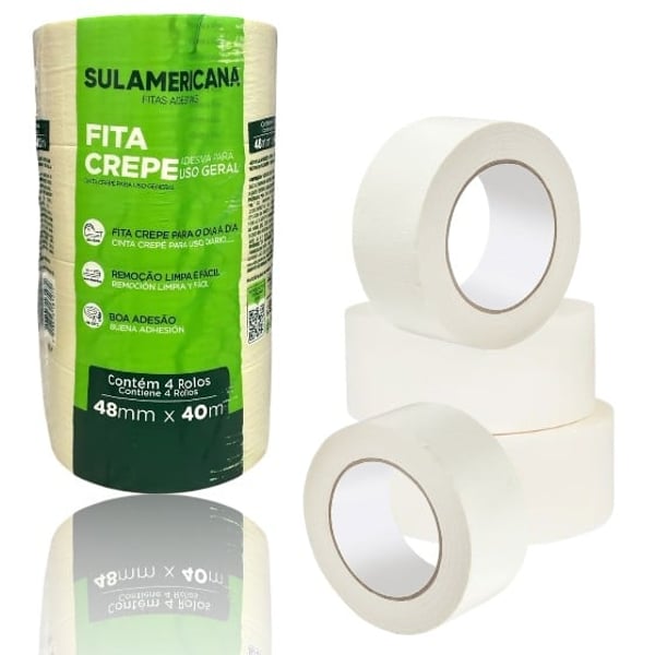 FITA CREPE 48MM X 40M (CX24)-SULAMERICANA