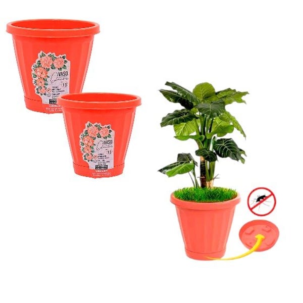 VASO Nº22 C/PRATO CORAL (6PÇS)-UNINJET