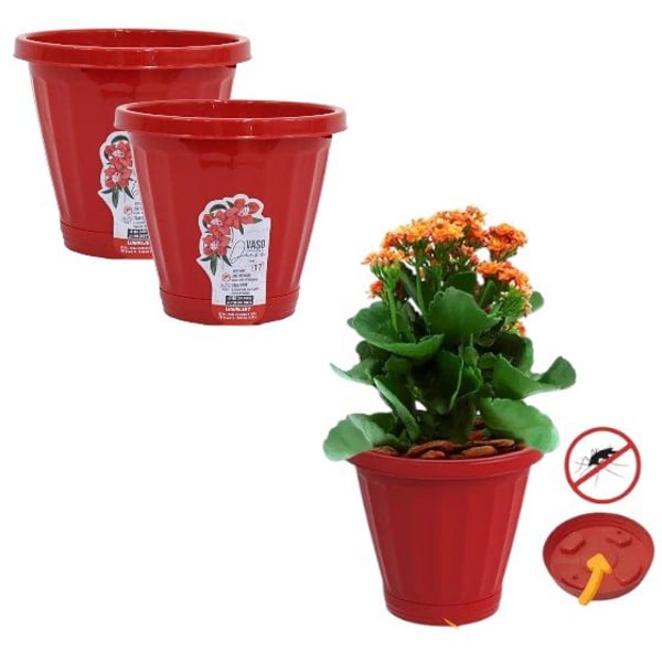 VASO Nº17 C/PRATO VERMELHO (12PÇS)-UNINJET