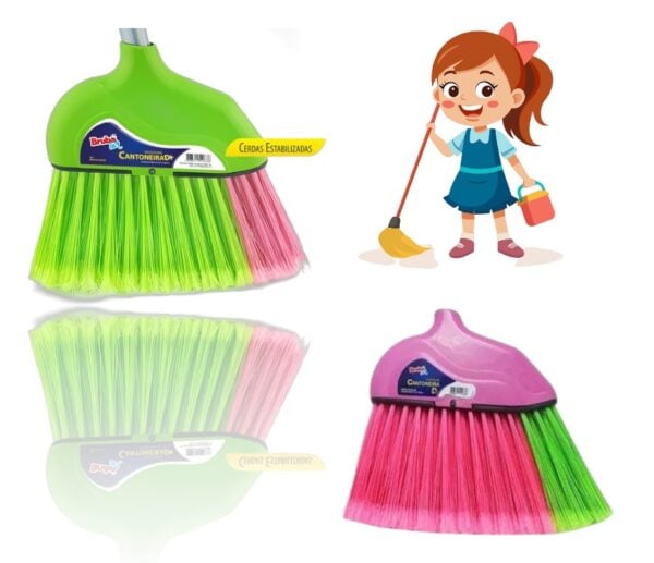 VASSOURA CANTONEIRA PLÁSTICA (12PÇS)-BRUBALAR