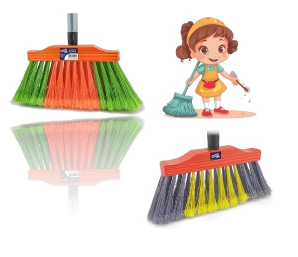 VASSOURA POP MADEIRA (12PÇS)-BRUBALAR