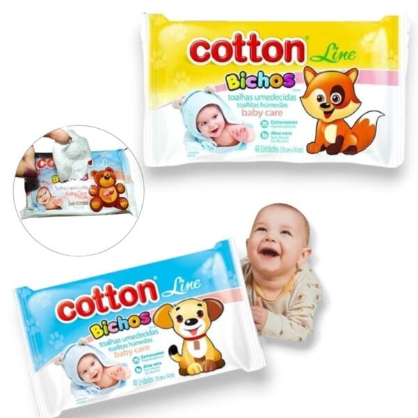 TOALHAS BABY CARE BICHOS (CX C/12)-COTTON LINE