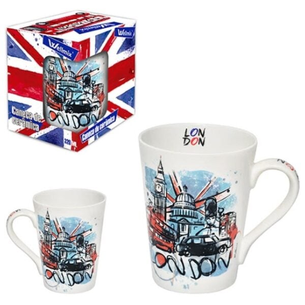 CANECA CERÂMICA MUDDY 320ML LONDON (6PÇS)-WELLMIX