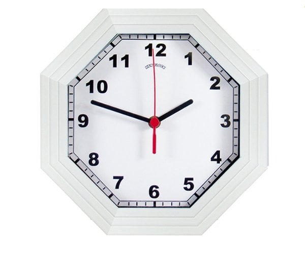 RELOGIO OITAVADO MADEIRA BRANCO (3PÇS) – BRANDS [BRA-084]