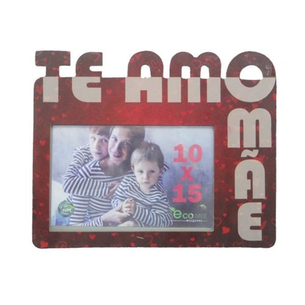 PORTA RETRATO MDF MÃE TE AMO 10x15cm (3 PÇs) – ECOMIX [E002]