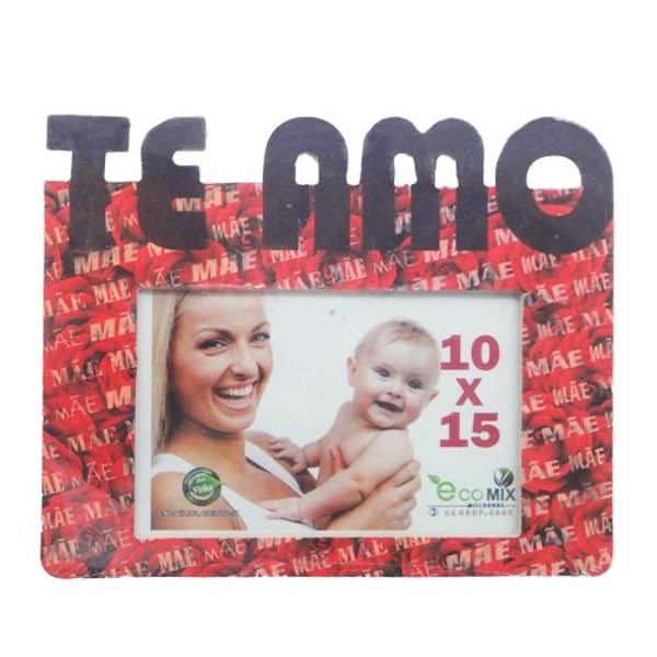 PORTA RETRATO MDF MÃE TE AMO 10x15cm (3 PÇs) – ECOMIX [E003]