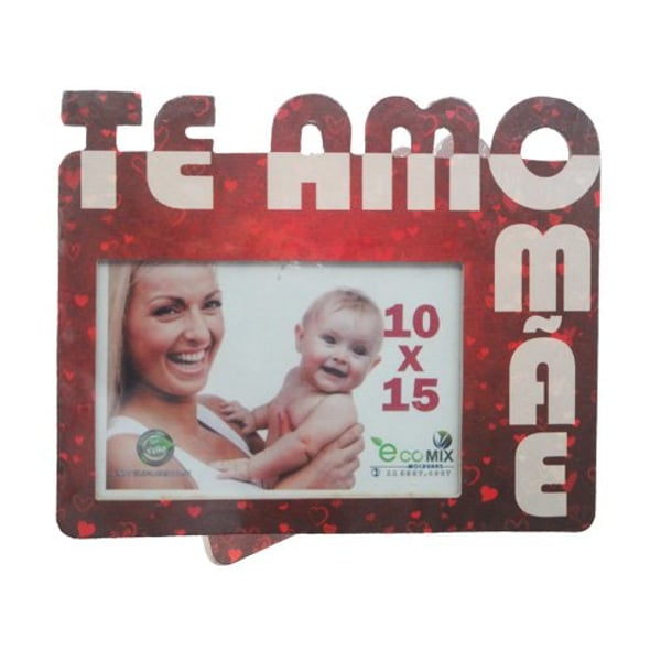 PORTA RETRATO MDF MÃE TE AMO 10x15cm (3 PÇs) – ECOMIX [E004]