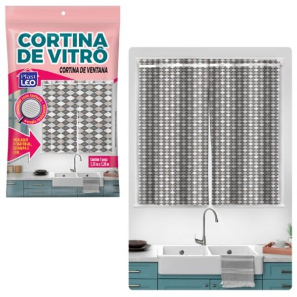 CORTINA DE VITRÔ (24PÇS)-PLASTLEO