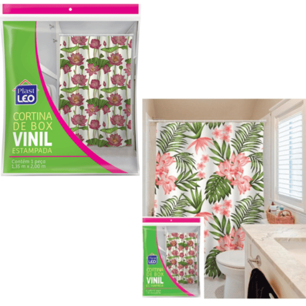 CORTINA BOX VINIL ESTAMPADA 1,35X2,00M (6PÇS)-PLASTLEO