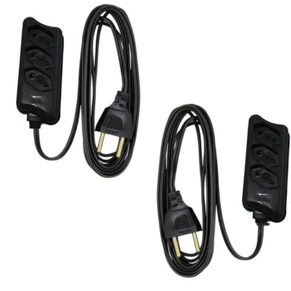 EXTENSÃO 2MTS MULTIUSO CB PL 2P PRETA (12PÇS)-COMPOLUX