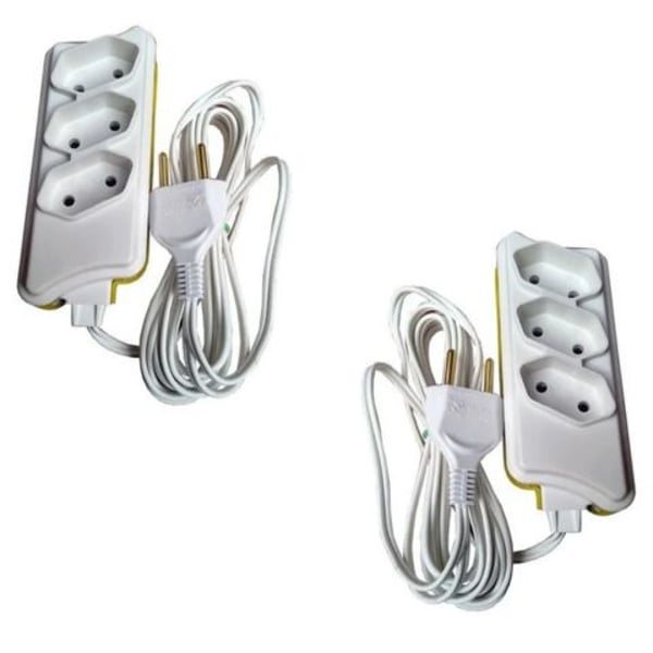 EXTENSÃO 1,5MTS MULTIUSO CB PL 2P BRANCA (12PÇS)-COMPOLUX