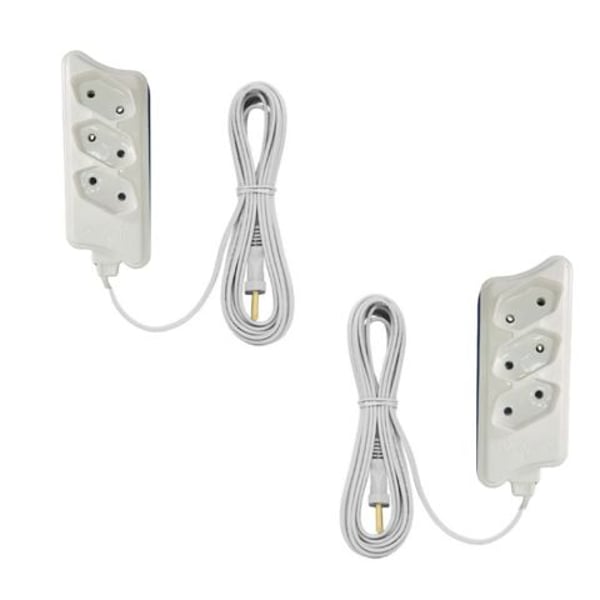 EXTENSÃO 2MTS MULTIUSO CB PL 2P BRANCA (12PÇS)-COMPOLUX
