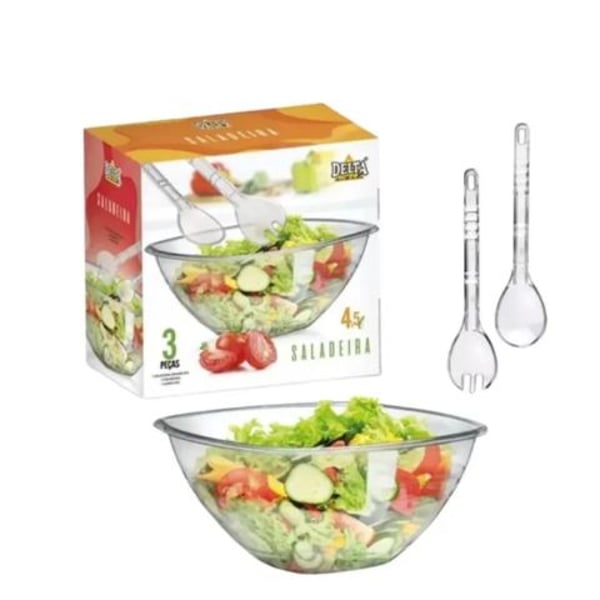 CJ.SALADEIRA CRISTAL 3 PÇS (6CJS)-DELTA ÚTIL