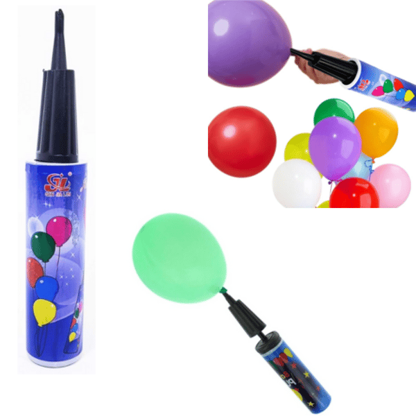 BOMBA MINI P/ENCHER BALÃO 27CM (12PÇS)-WELLMIX