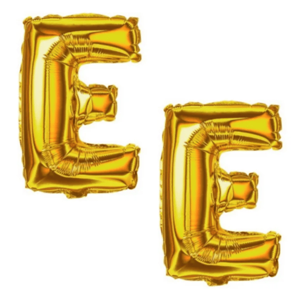BALÃO LETRA E DOURADO (12PÇS)-CABEKLA