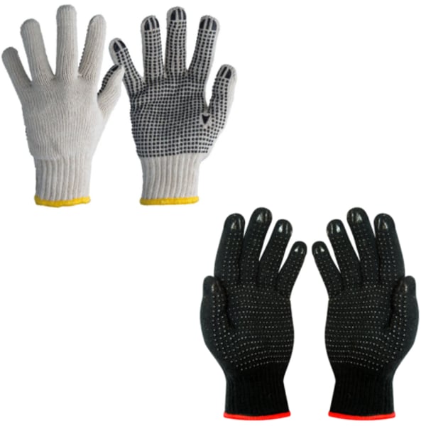 LUVA DE ALGODÃO C/PIGMENTOS DE PVC ANTIADERENTE (24PÇS)-LET ÚTIL