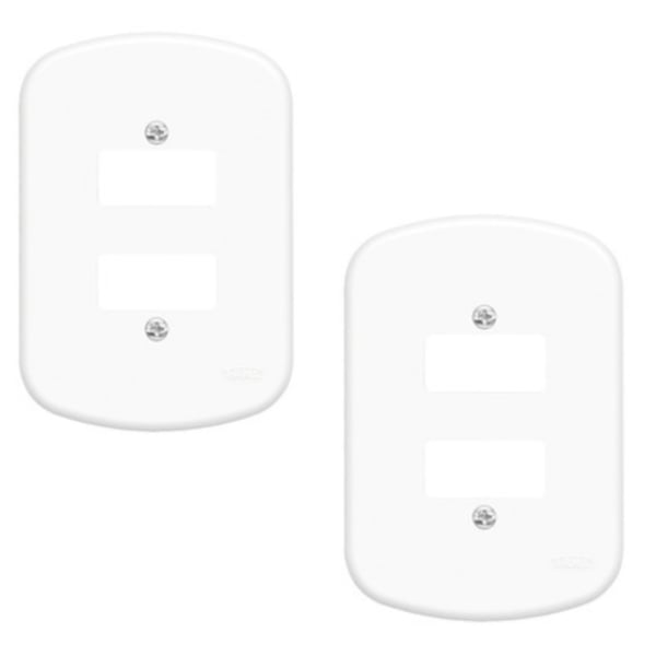 ESPELHO P/2 INTERRUPTORES SEPARADOS HORIZONTAL (24PÇS)-CABEKLA