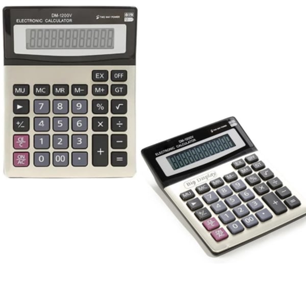 CALCULADORA ELETRÔNICA GRANDE 12 DÍGITOS (6PÇS)