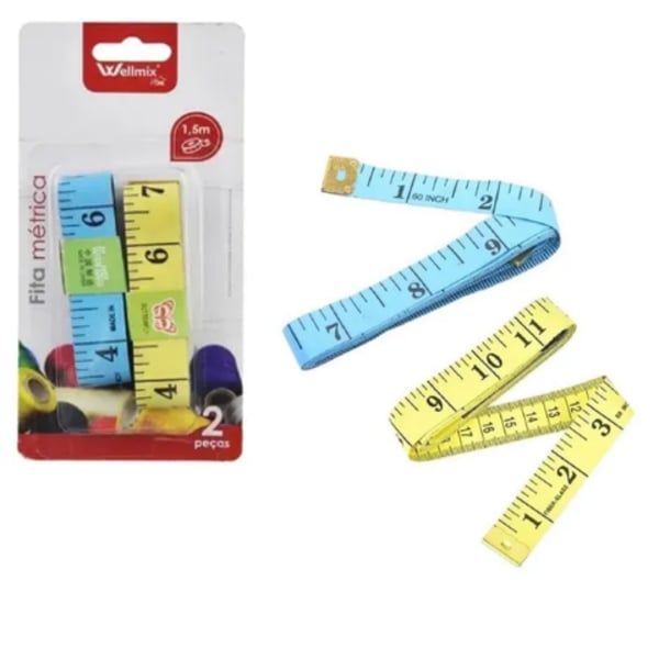 FITA MÉTRICA 2PÇS 1,5M (24PÇS)-WELLMIX