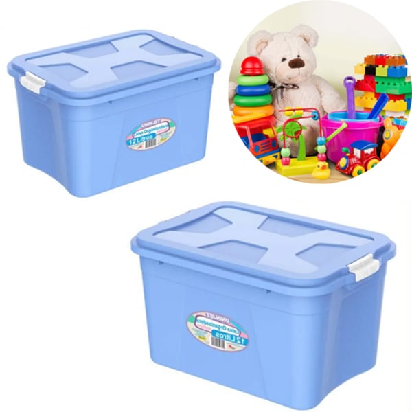 CAIXA ORGANIZADORA MULTIUSO 12LTS AMORE AZUL (6PÇS)-UNINJET