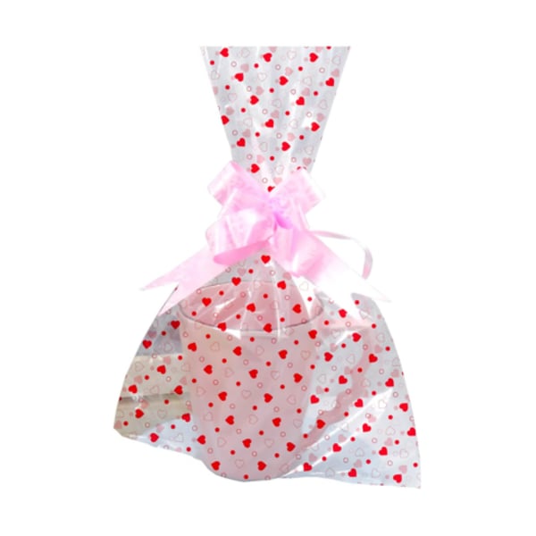 SAQ. P/PRESENTE 15X22 C/50UN TRANSPARENTE CORAÇÕES-GALA