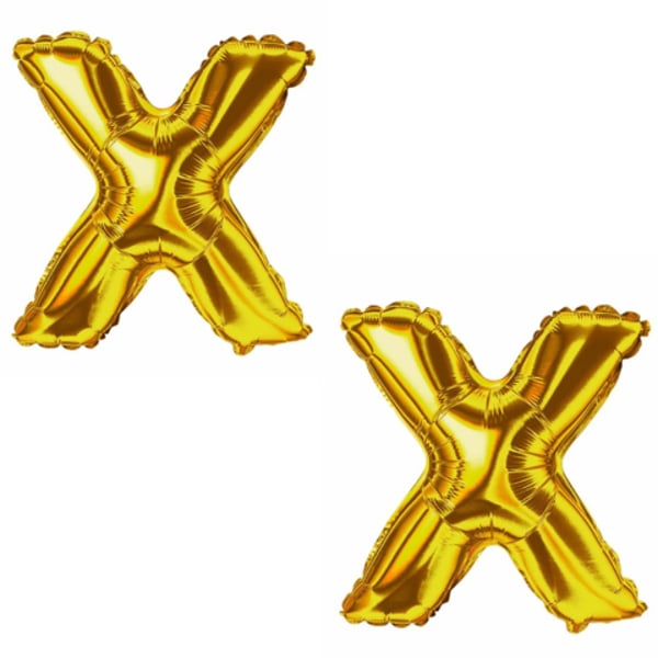 BALÃO LETRA X DOURADO (12PÇS)-CABEKLA