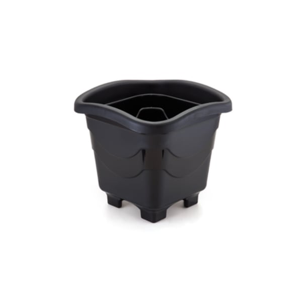 VASO QUADRADO PEQUENO PRETO 2LTS (12PÇS)-INJEPLASTEC