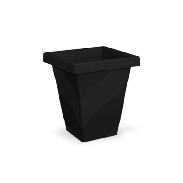 VASO ROMA QUADRADO PEQUENO PRETO 10,0LTS (6PÇS)-INJEPLASTEC