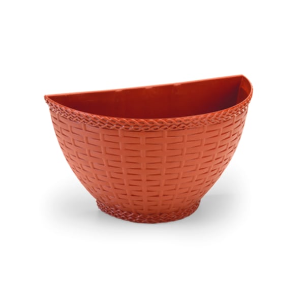 VASO DE PAREDE RATTAN TELHA (12PÇS)-INJEPLASTEC