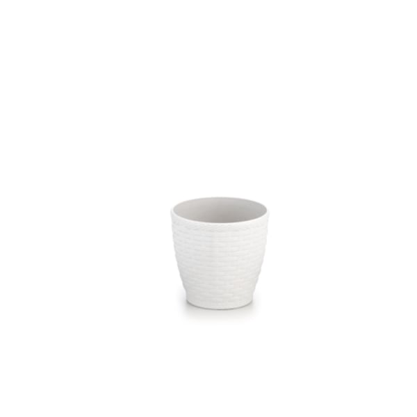 VASO RATTAN M3 REDONDO BRANCO (12PÇS)-INJEPLASTEC