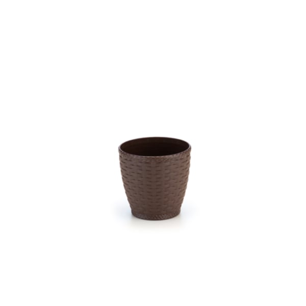VASO RATTAN M3 REDONDO COFFEE (12PÇS)-INJEPLASTEC