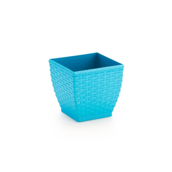 VASO CACHEPO RATTAN MINI QUAD.COLOR (12PÇS)-INJEPLASTEC