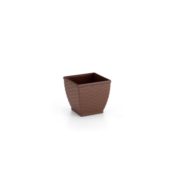 VASO CACHEPO RATTAN M3 QUAD.COFFEE (12PÇS)-INJEPLASTEC