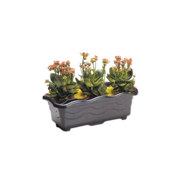 JARDINEIRA PEQUENA PRETA 1,5LTS (12PÇS)-INJEPLASTEC