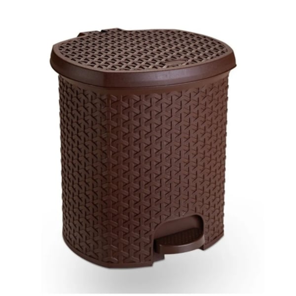 LIXEIRA 6LTS RATTAN MARROM (6PÇS)-NITRON