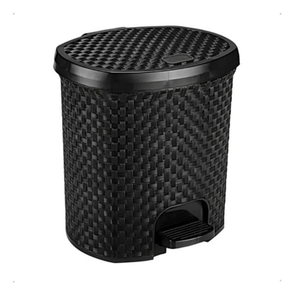 LIXEIRA 6LTS RATTAN PRETO (6PÇS)-NITRON