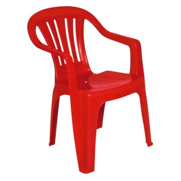 POLTRONA MAXX DESENHADA VERMELHA (3PÇS)-PLASNEW