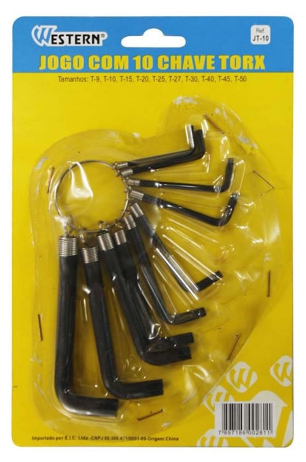 CHAVE TORX 10PC T9AT50 (12 PÇS) – WESTERN [JT-10W]