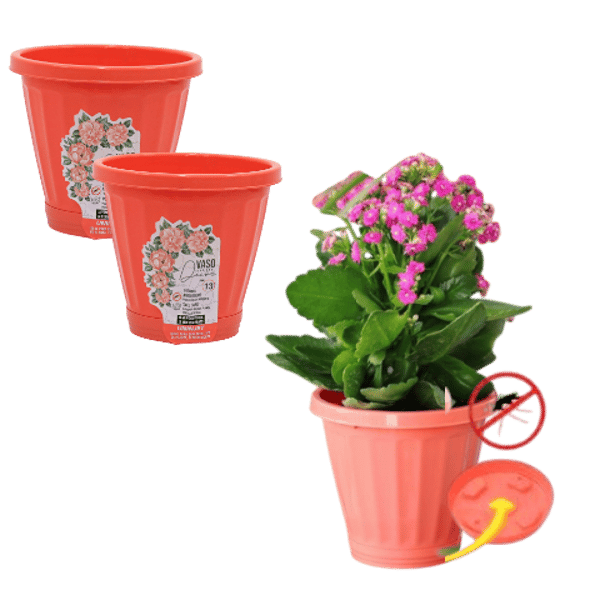 VASO Nº13 C/PRATO CORAL (12PÇS)-UNINJET