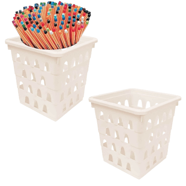 CESTO MULTIUSO PEQUENO QUADRADO PALHA (12PÇS)-UNINJET