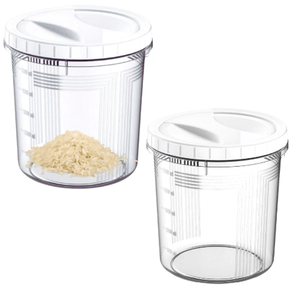 CONTAINER REDONDO C/ TAMPA ROSCA 6,0LTS BRANCO (6PÇS)-UNINJET