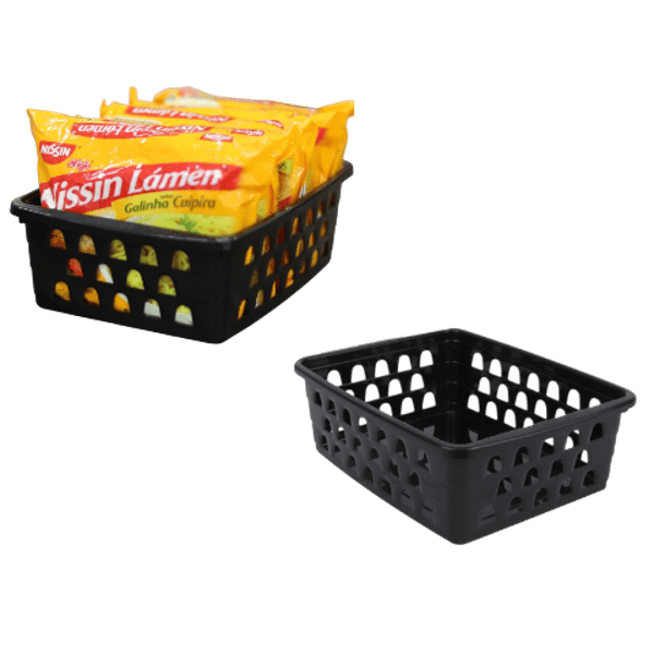 CESTO MULTIUSO MÉDIO PRETO (12PÇS)-UNINJET