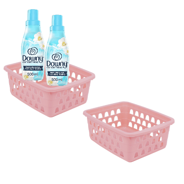 CESTO MULTIUSO PEQUENO ROSA (12PÇS)-UNINJET