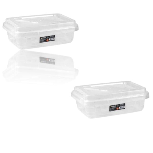 CAIXA ORGANIZADORA RETANGULAR TRANSPARENTE 1,5LTS (24PÇS)-INPLAST